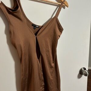 Champagne Brown Mini Dress
